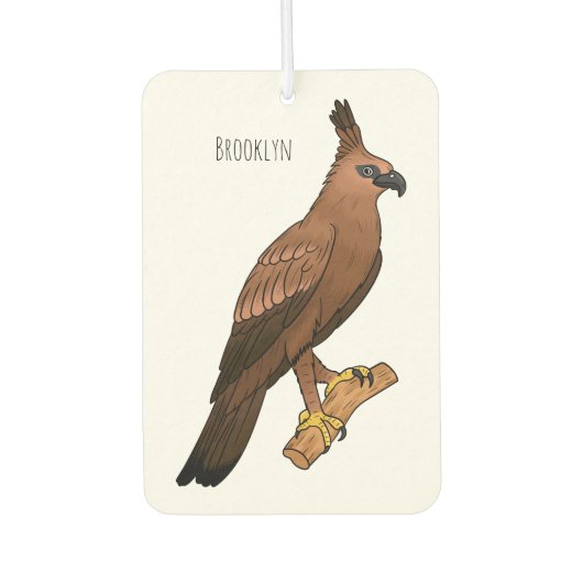 Javan hawk eagle bird cartoon luchtverfrisser (Voorkant)