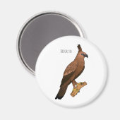 Javan hawk eagle bird cartoon magneet (Voorkant / Achterkant)