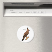 Javan hawk eagle bird cartoon magneet (Insitu (Vaatwasser))
