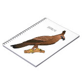 Javan hawk eagle bird cartoon notitieboek (Linkerzijde)