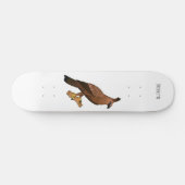 Javan hawk eagle bird cartoon persoonlijk skateboard (Horizontaal)