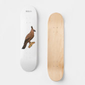 Javan hawk eagle bird cartoon persoonlijk skateboard (Voorkant)