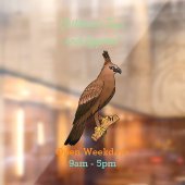 Javan hawk eagle bird cartoon raamsticker (Vel 2)