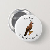 Javan hawk eagle bird cartoon ronde button 5,7 cm (Voorkant /achterkant)