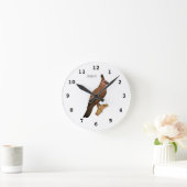 Javan hawk eagle bird cartoon ronde klok (Huis)