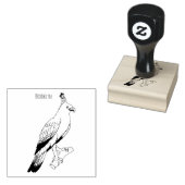 Javan hawk eagle bird cartoon rubberstempel (Gestempeld)