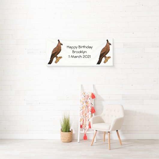 Javan hawk eagle bird cartoon spandoek (Insitu)