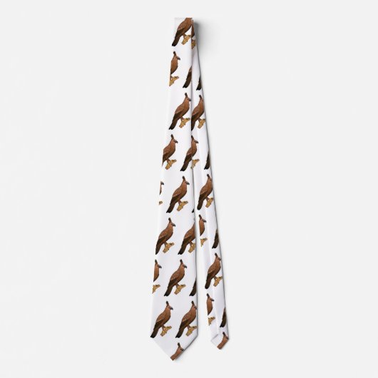 Javan hawk eagle bird cartoon stropdas (Voorkant)