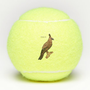 Javan hawk eagle bird cartoon tennisballen