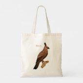 Javan hawk eagle bird cartoon tote bag (Achterkant)