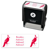 Javan hawk eagle bird cartoon zelfinktende stempel (In situ)