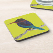 Javan Kingfisher op een Onderzetter Set (Linkerzijde)