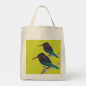 Javan Kingfishers op een Canvas tas (Achterkant)