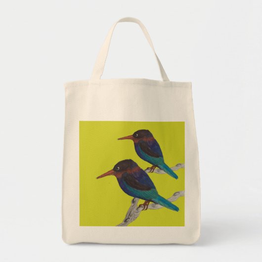 Javan Kingfishers op een Canvas tas (Voorkant)