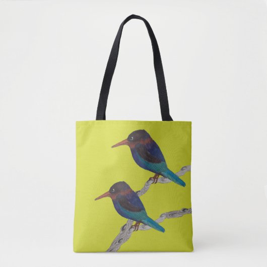 Javan Kingfishers op een Canvas tas (Voorkant)