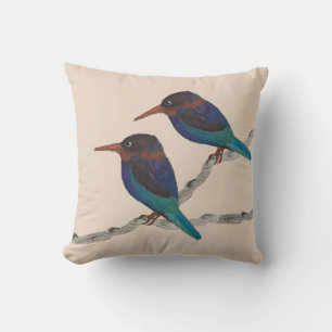 Javan Kingfishers op een Kussen