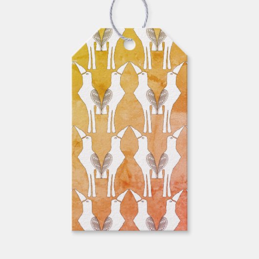 Javan Mina Bird - Decoratief cadeau Label Cadeaulabel (Voorkant)