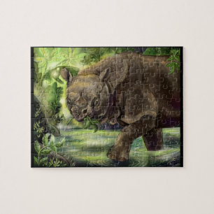 Javan Rhino Art Legpuzzel