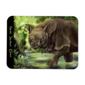 Javan Rhino Art Magneet (Horizontaal)