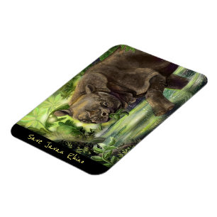 Javan Rhino Art Magneet