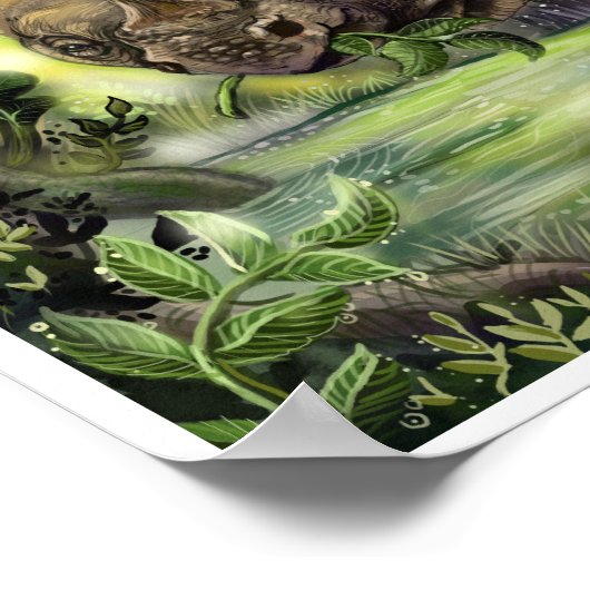 Javan Rhino Art Poster (Hoek)