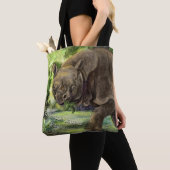Javan Rhino Art Tote Bag (Dichtbij)