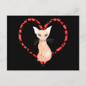 JAVANESE CAT HEART FEESTDAGENKAART (Voorkant)