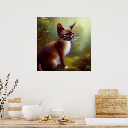Javanese Cat Poster (Keuken)