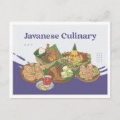  Javanese Culinary Indonesia Travel Briefkaart (Voorkant)