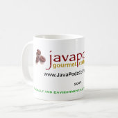 JavaPodz 11 oz "Green" 2007 Collectors Mok (Voorkant links)