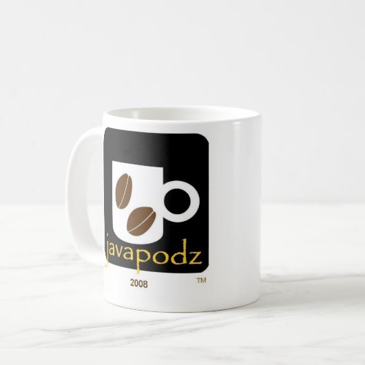 JavaPodz 2008 2-zijdige Mok (Voorkant links)