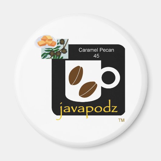 JavaPodz Frig Magnet - Caramel Pecan (Voorkant)