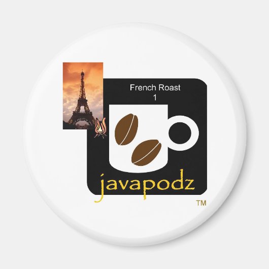 JavaPodz Frig Magnet - Gebraden Frans (Voorkant)