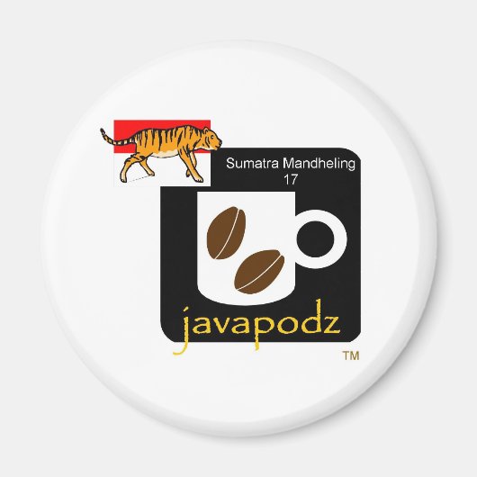 JavaPodz Sumatra Mandheling magneet (Voorkant)