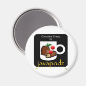 JavaPodz Verzamelbare Chocolade Kersen Frig Mag Magneet (Voorkant / Achterkant)