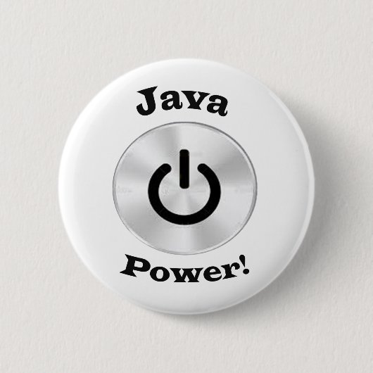 JavaPower-BlackLetters Ronde Button 5,7 Cm (Voorkant)