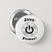 JavaPower-BlackLetters Ronde Button 5,7 Cm (Voorkant /achterkant)
