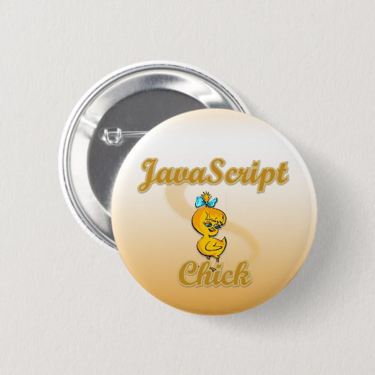 JavaScript Chick Ronde Button 5,7 Cm (Voorkant /achterkant)