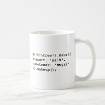 JavaScript-code voor geblonde en gezoete koffie