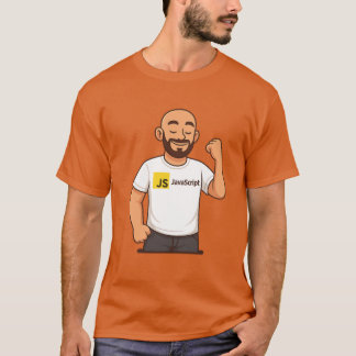 JavaScript Coder Power – White Tee T-shirt