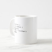 JavaScript Coffee Mok (#c0ffee break - dubbel) (Voorkant links)