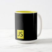 JavaScript Fan-Mok Tweekleurige Koffiemok (Voorkant rechts)