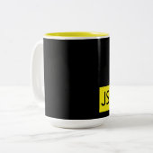 JavaScript Fan-Mok Tweekleurige Koffiemok (Voorkant links)