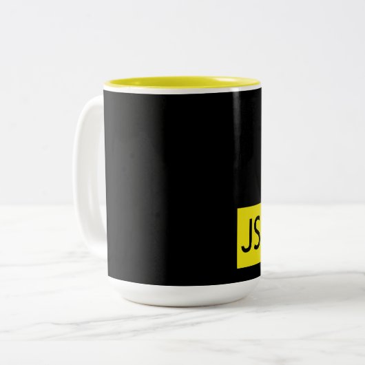 JavaScript Fan-Mok Tweekleurige Koffiemok (Voorkant links)