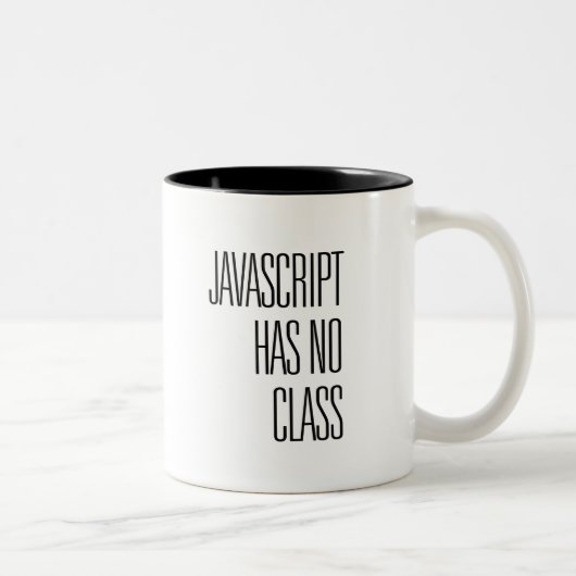 JavaScript heeft geen klasse - koffie-mok Tweekleurige Koffiemok (Rechts)