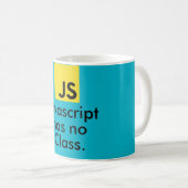 Javascript heeft geen klasse. koffiemok (Voorkant rechts)