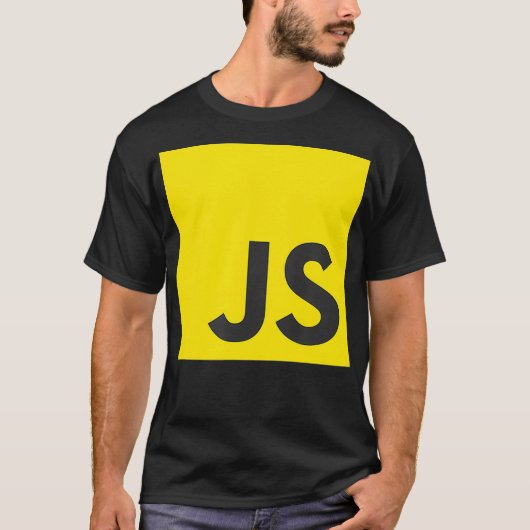 JavaScript JS React AngularJS Vuejs Nodejs Program T-shirt (Voorkant)
