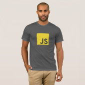 Javascript Logo T-Shirt (Donkergrijs) (Voorkant volledig)