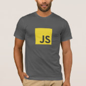 Javascript Logo T-Shirt (Donkergrijs) (Voorkant)