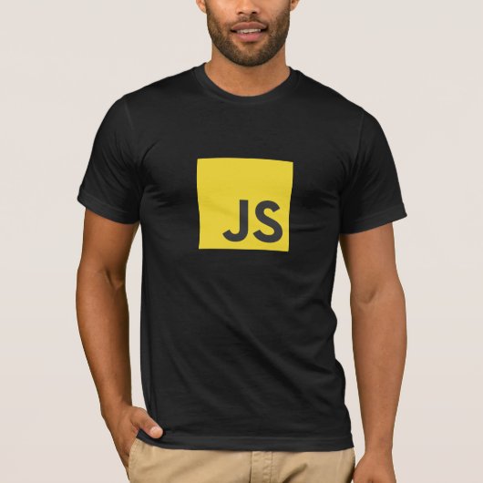 Javascript Logo T-Shirt (zwart) (Voorkant)